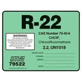 REFRIGERANT LABELS R22-Remsco
